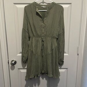 Flowy Army green Dress